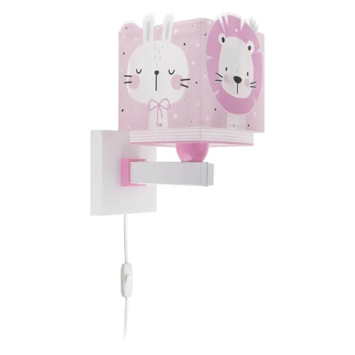 APLIQUE DE PARED BABY JUNGLE ROSA