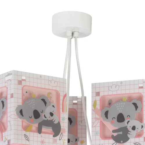 LÁMPARA DE TECHO 3 LUCES KOALA ROSA
