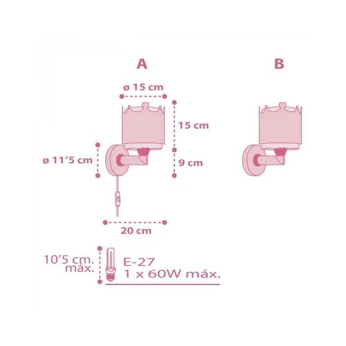 APLIQUE DE PARED LITTLE QUEEN APLIQUE DE PARED LITTLE QUEEN