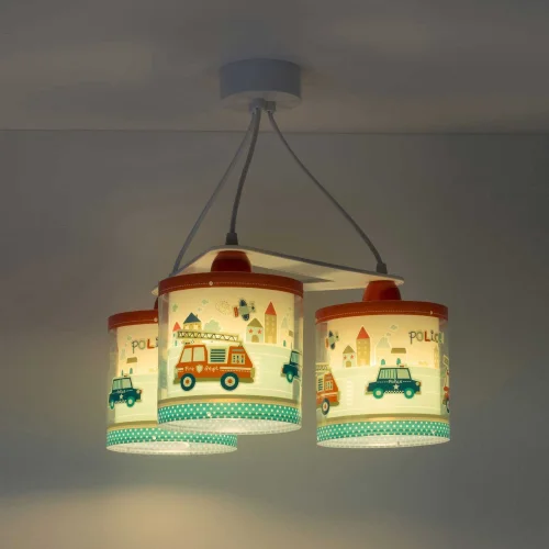 LÁMPARA COLGANTE 3 LUCES POLICE LÁMPARA COLGANTE 3 LUCES POLICE