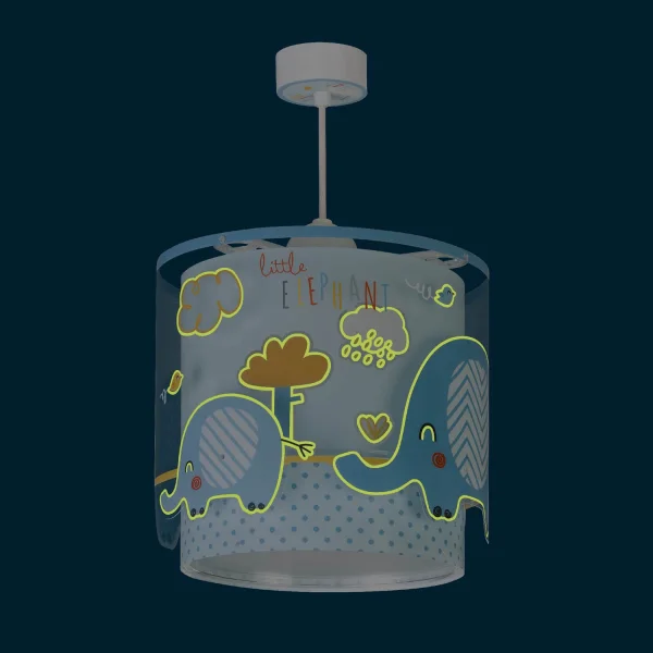 LÁMPARA DE TECHO LITTLE ELEPHANT AZUL