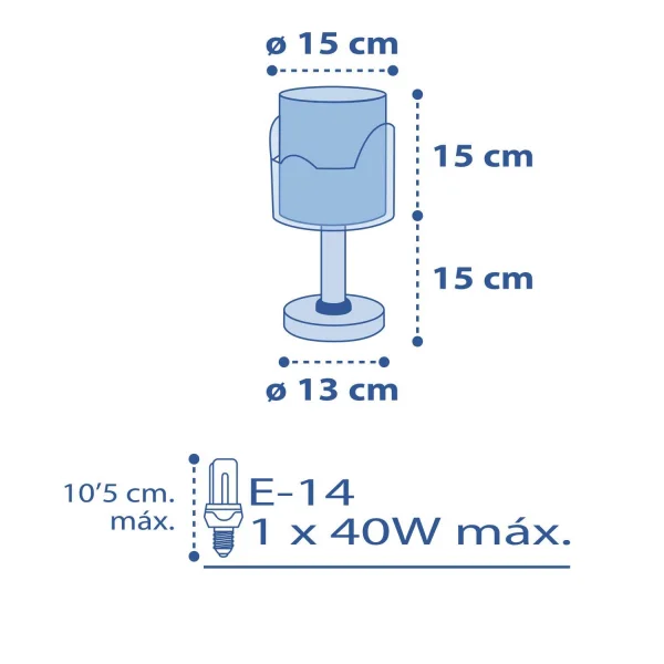 LÁMPARA DE MESA LITTLE ELEPHANT AZUL