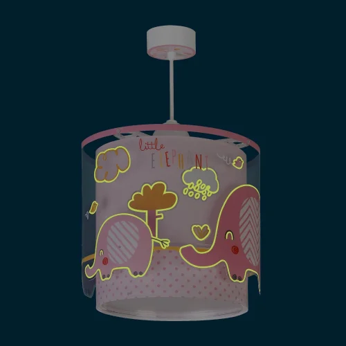 LÁMPARA DE TECHO LITTLE ELEPHANT ROSA