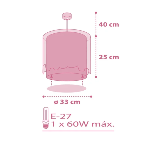 LÁMPARA DE TECHO LITTLE ELEPHANT ROSA