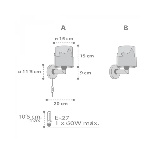 APLIQUE DE PARED LOVING DEER