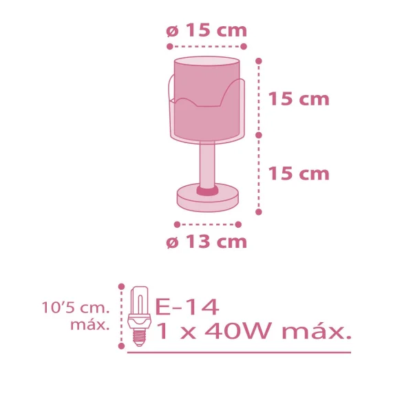 LÁMPARA DE MESA LITTLE ELEPHANT ROSA
