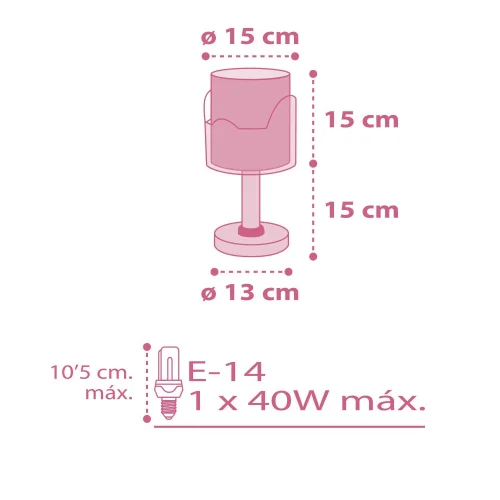 LÁMPARA DE MESA LITTLE ELEPHANT ROSA