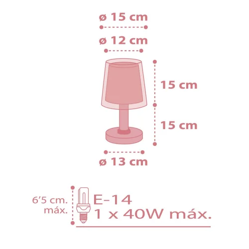 LÁMPARA DE MESA LIGHT FEELING ROSA
