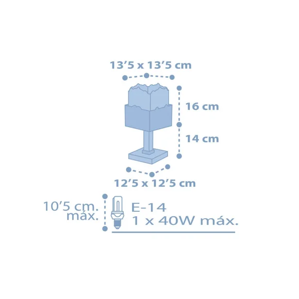 LÁMPARA DE MESA PANDA AZUL LÁMPARA DE MESA PANDA AZUL