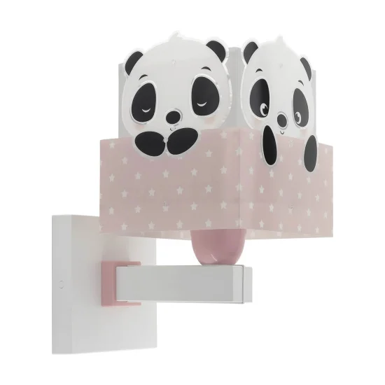 APLIQUE DE PARED PANDA ROSA