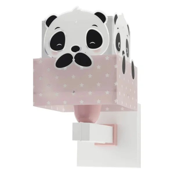 APLIQUE DE PARED PANDA ROSA