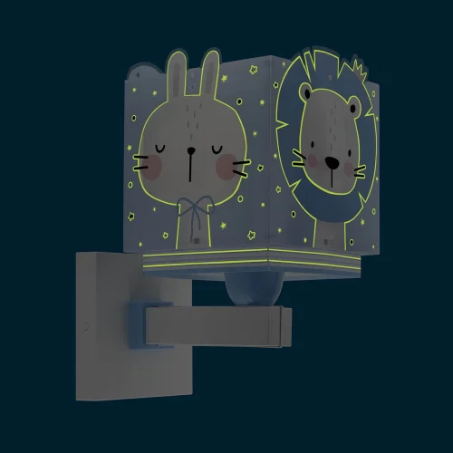 APLIQUE DE PARED BABY JUNGLE AZUL