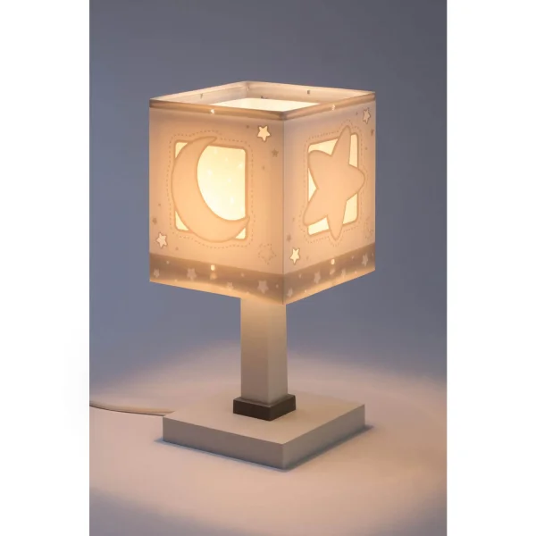 LÁMPARA DE MESA LUNA GRIS