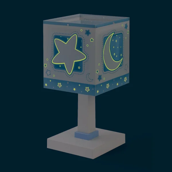 LÁMPARA DE MESA LUNA AZUL