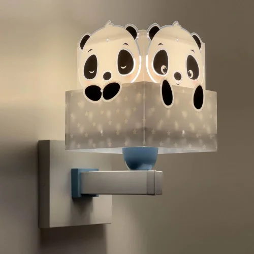 APLIQUE DE PARED PANDA AZUL