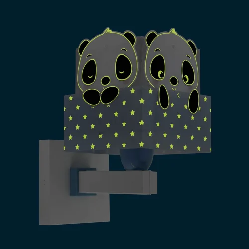 APLIQUE DE PARED PANDA AZUL