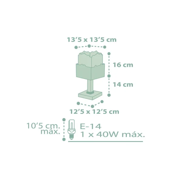 LÁMPARA DE MESA PANDA VERDE LÁMPARA DE MESA PANDA VERDE
