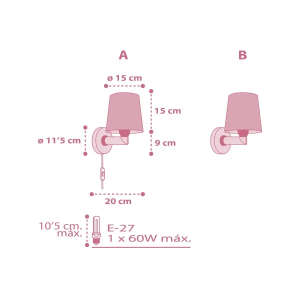 APLIQUE DE PARED INFANTIL FLAMINGO