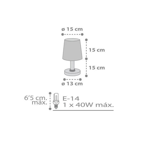 LÁMPARA DE MESA STAR LIGHT BLANCA