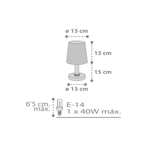 LÁMPARA DE MESA STAR LIGHT BLANCA