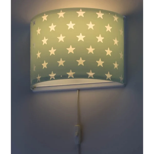 APLIQUE DE PARED INFANTIL STARS VERDE