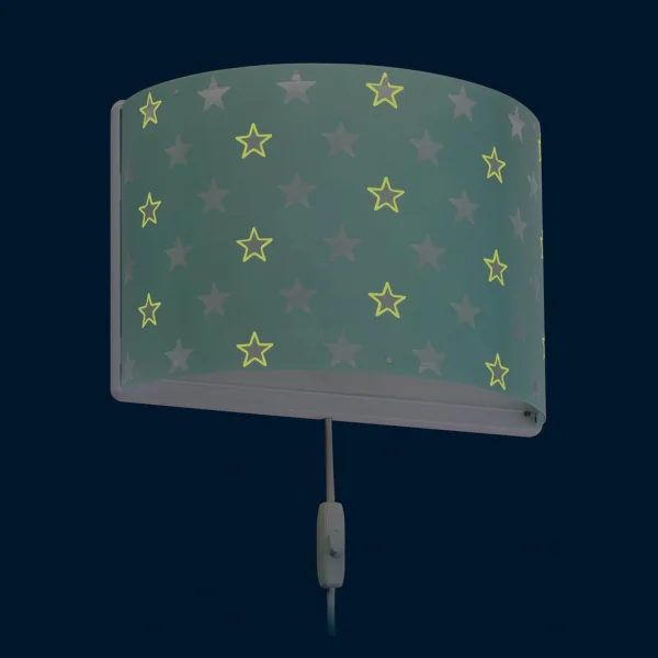 APLIQUE DE PARED INFANTIL STARS VERDE