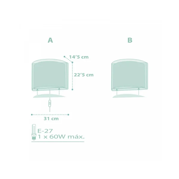 APLIQUE DE PARED INFANTIL STARS VERDE