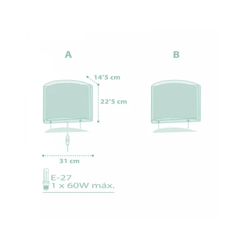APLIQUE DE PARED INFANTIL STARS VERDE