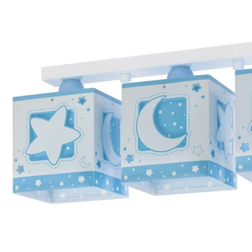 PLAFÓN 3 LUCES LUNA AZUL