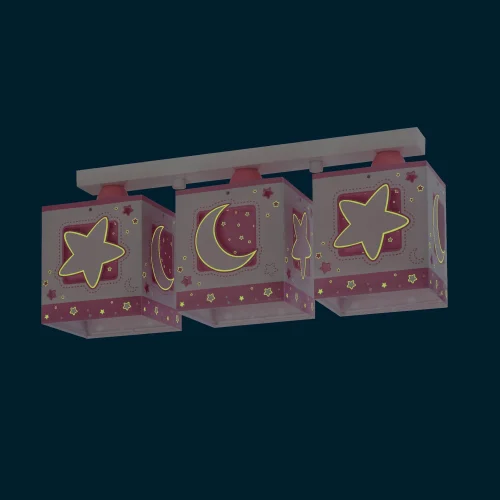 PLAFÓN 3 LUCES LUNA ROSA PLAFÓN 3 LUCES LUNA ROSA