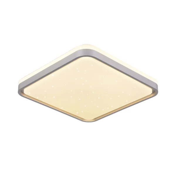 PLAFÓN LED 78W PW LED REGULABLE BLANCO PLATA CUADRADO TELLUS PLAFÓN LED 78W PW LED REGULABLE BLANCO PLATA CUADRADO TELLUS