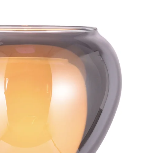 APLIQUE DE PARED 1 LUZ CRISTAL EXTERIOR FUMÉ INTERIOR BLANCO NOLINA