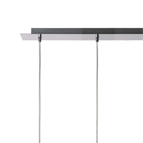 LÁMPARA DE TECHO 4 LUCES CRISTAL EXTERIOR FUMÉ INTERIOR BLANCO NOLINA