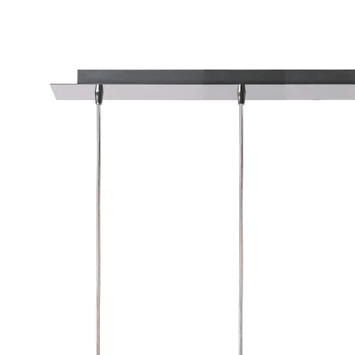 LÁMPARA DE TECHO 4 LUCES CRISTAL EXTERIOR FUMÉ INTERIOR BLANCO NOLINA