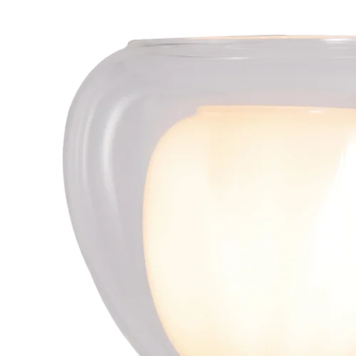 LÁMPARA DE MESA 1 LUZ CRISTAL EXTERIOR TRANSPARENTE INTERIOR BLANCO Ø16,5 NOLINA