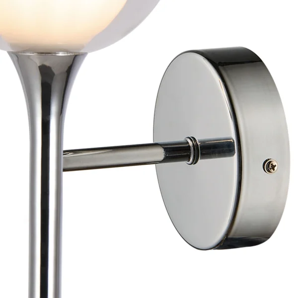 APLIQUE DE PARED 1 LUZ CRISTAL EXTERIOR TRANSPARENTE INTERIOR BLANCO NOLINA