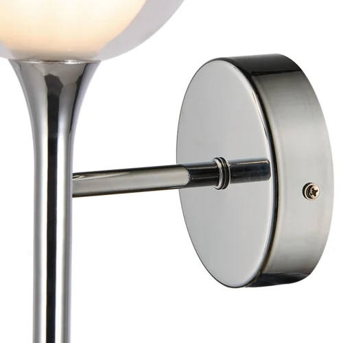 APLIQUE DE PARED 1 LUZ CRISTAL EXTERIOR TRANSPARENTE INTERIOR BLANCO NOLINA