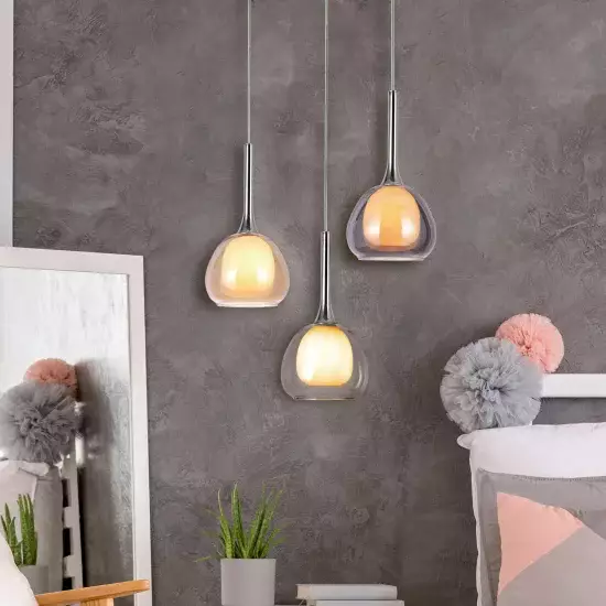 LÁMPARA DE TECHO 3 LUCES TULIPAS COMBINADAS Ø38 NOLINA