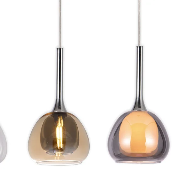 LÁMPARA DE TECHO 4 LUCES TULIPAS COMBINADAS NOLINA