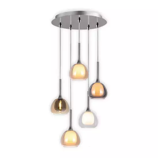 LÁMPARA DE TECHO 5 LUCES TULIPAS COMBINADAS Ø45 NOLINA 2