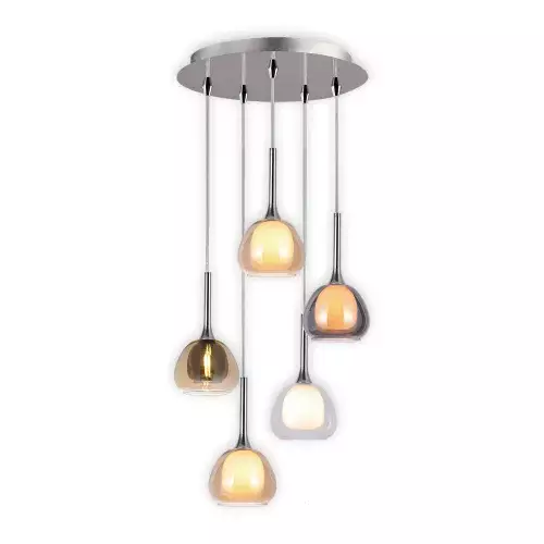 LÁMPARA DE TECHO 5 LUCES TULIPAS COMBINADAS Ø45 NOLINA