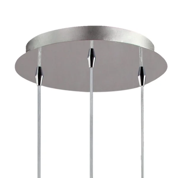 LÁMPARA DE TECHO 3 LUCES CRISTAL EXTERIOR FUMÉ INTERIOR BLANCO Ø38 NOLINA