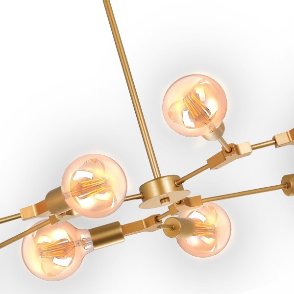 LÁMPARA DE TECHO AUREL 9 LUCES ORO LÁMPARA DE TECHO AUREL 9 LUCES ORO