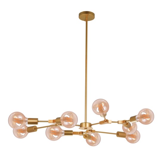 LÁMPARA DE TECHO AUREL 9 LUCES ORO 2