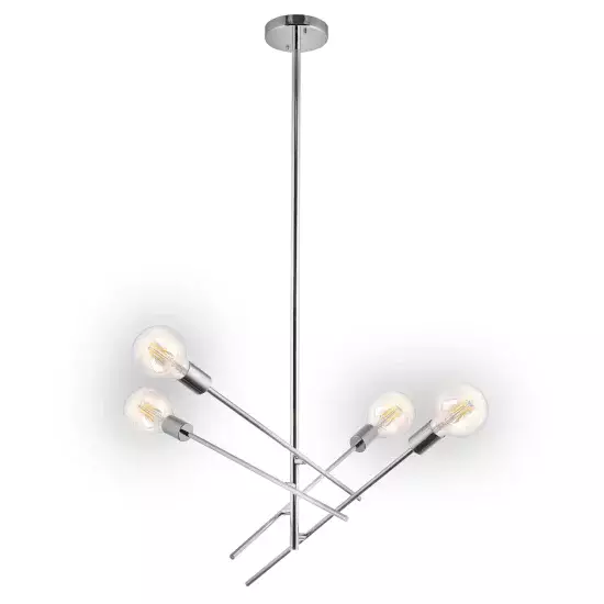 LÁMPARA DE TECHO RIGEL 4 LUCES CROMO