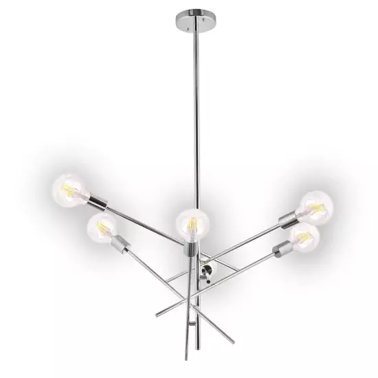 LÁMPARA DE TECHO RIGEL 6 LUCES CROMO