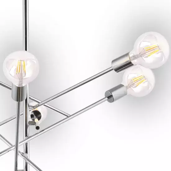 LÁMPARA DE TECHO RIGEL 6 LUCES CROMO 2