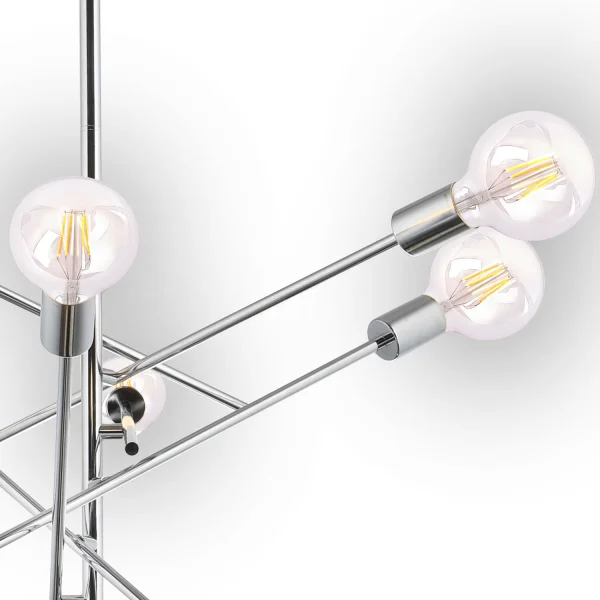 LÁMPARA DE TECHO RIGEL 6 LUCES CROMO