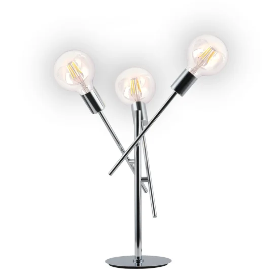 LÁMPARA DE MESA RIGEL 3 LUCES CROMO