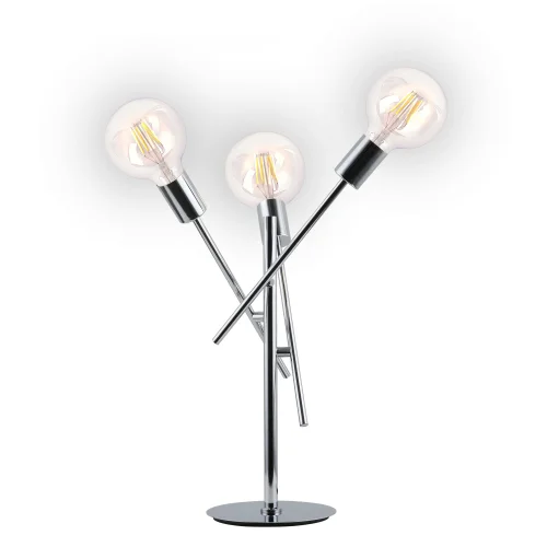 LÁMPARA DE MESA RIGEL 3 LUCES CROMO LÁMPARA DE MESA RIGEL 3 LUCES CROMO